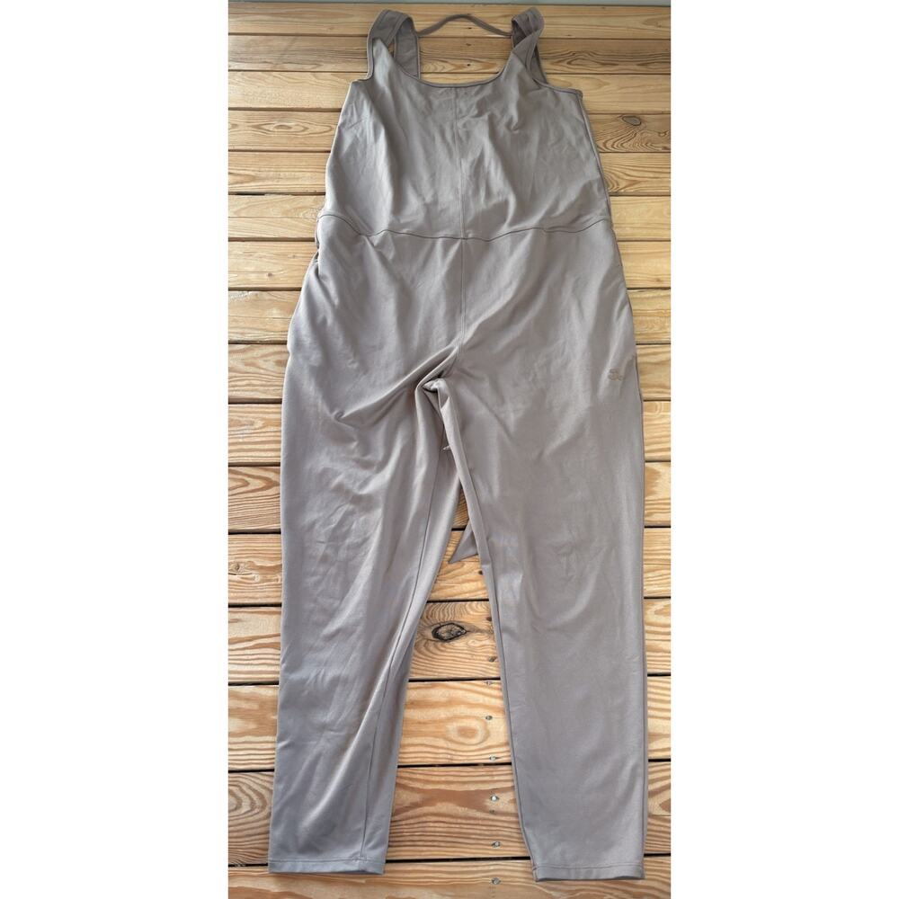 Jo Jax Women’s Sleeveless Tie Front Jumpsuit Size M Taupe P9